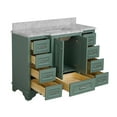 thumbnail image 2 of Nantucket 48" Bathroom Vanity with Sage Green Cabinet and Carrara Marble Top, 2 of 6