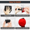 thumbnail image 5 of 10 PCS Adhesive Hat Hooks for Wall, Strong Hold Hat Hangers, Minimalist Hat Rack Design, No Drilling, Hat Hooks for Baseball Caps, Hat Holder Organizer for Wall, Door, Closet, Office, Bedroom (Black), 5 of 7