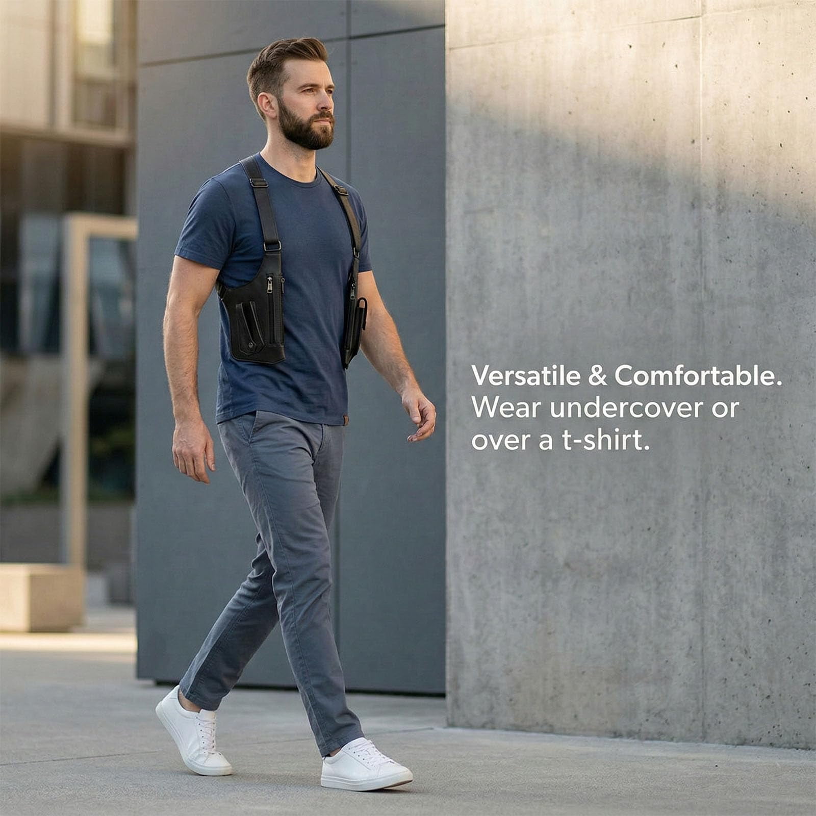 Omlopp Cross-Body Sling Pack, Classic Shoulder Satchel, Pickpocket-Proof Hidden Crossbody Sling Bag, Slim Undercover
