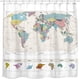 thumbnail image 1 of ¡Nuevo! Mapa del mundo con las principales ciudades detalladas. Cortina de ducha de tela repelente al agua sin PVC, no tóxica e inodoro. Gran decoración del hogar. Mapa de pared de 71'' x 71''., 1 of 1