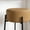 Light Brown, variant on Isaac Modern Backless Bar Stool with Round Soft Padded Boucle Seat and Metal Mid-Century Base, Boucle White/Black