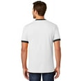 thumbnail image 2 of Mens Buck Deer Wildlife 100% Cotton Ringer Tee Shirt, XL White/Navy, 2 of 5