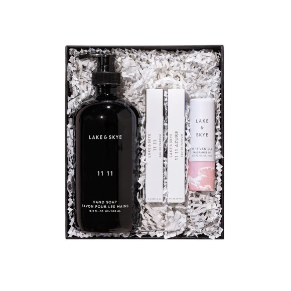 Set de regalo Perfume Lake & Skye 11 11 con aceite aromático y jabón