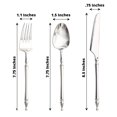 thumbnail image 3 of BalsaCircle 24 Silver Disposable Plastic Cutlery Roman Column Handle Spoon Fork and Knife Set Party Decorations, 3 of 8