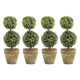 thumbnail image 1 of 4x Árboles artificiales de plástico en macetas Planta Decoración en maceta Jardín Patio Interior Exterior Patrón: dos bolas, 1 of 5