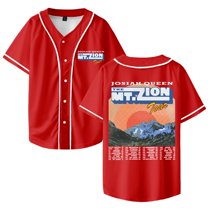 Josiah Queen The Mt. Zion Tour Merch Baseball Jersey Shirt V-Neck Women Men Short Sleeve Streetwear Clothes