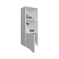 thumbnail image 2 of Obregon 43" Tall One-Door Wall Cabinet with Two Open Shelves, Medicine Cabinet Black, 2 of 15