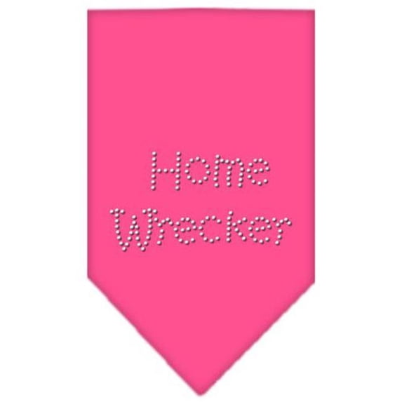 Mirage Pet Products Home Wrecker Rhinestone Bandana - Bright Pink - Large