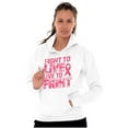 thumbnail image 3 of Fight to Live Breast Cancer Women Plus Size Graphic Pullover Hoodie Brisco Brands 2X, 3 of 4