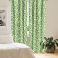 thumbnail image 3 of Ambesonne Botanical 4-Panel Curtains, Evergreen Oak Leaves Art, 56"x84", Lime Green White, 3 of 4