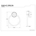 thumbnail image 2 of Kingston Brass Laurel 6" Towel Ring, 2 of 2