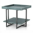 thumbnail image 1 of Furniture of America Humere Wood Table d'Appoint à 1 Tablette en Bleu Antique, 1 of 7