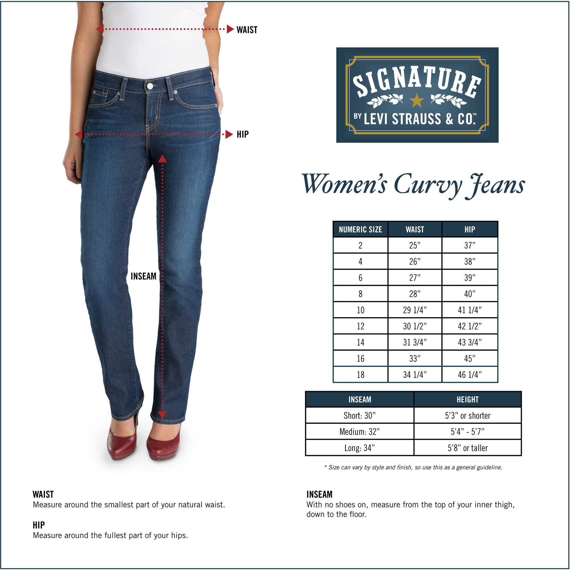 Signature By Levi Strauss & Co Size Chart Factory Sale, SAVE 53% -  