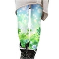 thumbnail image 7 of QATAINLAV St Patricks Leggings for Women Stretchy High Waisted Soft Shamrock Legging Bottoms Irish Clover Graphic Tight Yoga Pants Light Blue S, 7 of 7