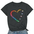 thumbnail image 2 of Xihbxyly Blouses for Women, Women Crew Neck Short Sleeve Blouse Casual T-Shirt Top Blouse Comfortable Casual Tops Pullover Blouse T-Shirt, 2 of 3