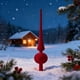 thumbnail image 1 of Calabaza de Plástico Flocada de Estrella Superior para Decoración de Copas de Árbol de Navidad, Accesorios de Artesanía Navideña de Punta Larga, 1 of 6