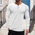 thumbnail image 2 of Xzbqbs Men's Henley Shirts Long Sleeve Button T-Shirt Casual Lightweight Muscel Fit Quick Dry Workout Training Gym Shirts for Men, 2 of 5