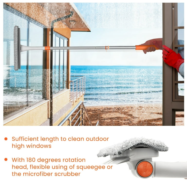 MATCC Window Squeegee, Window Cleaning Kit with Extension Pole 48