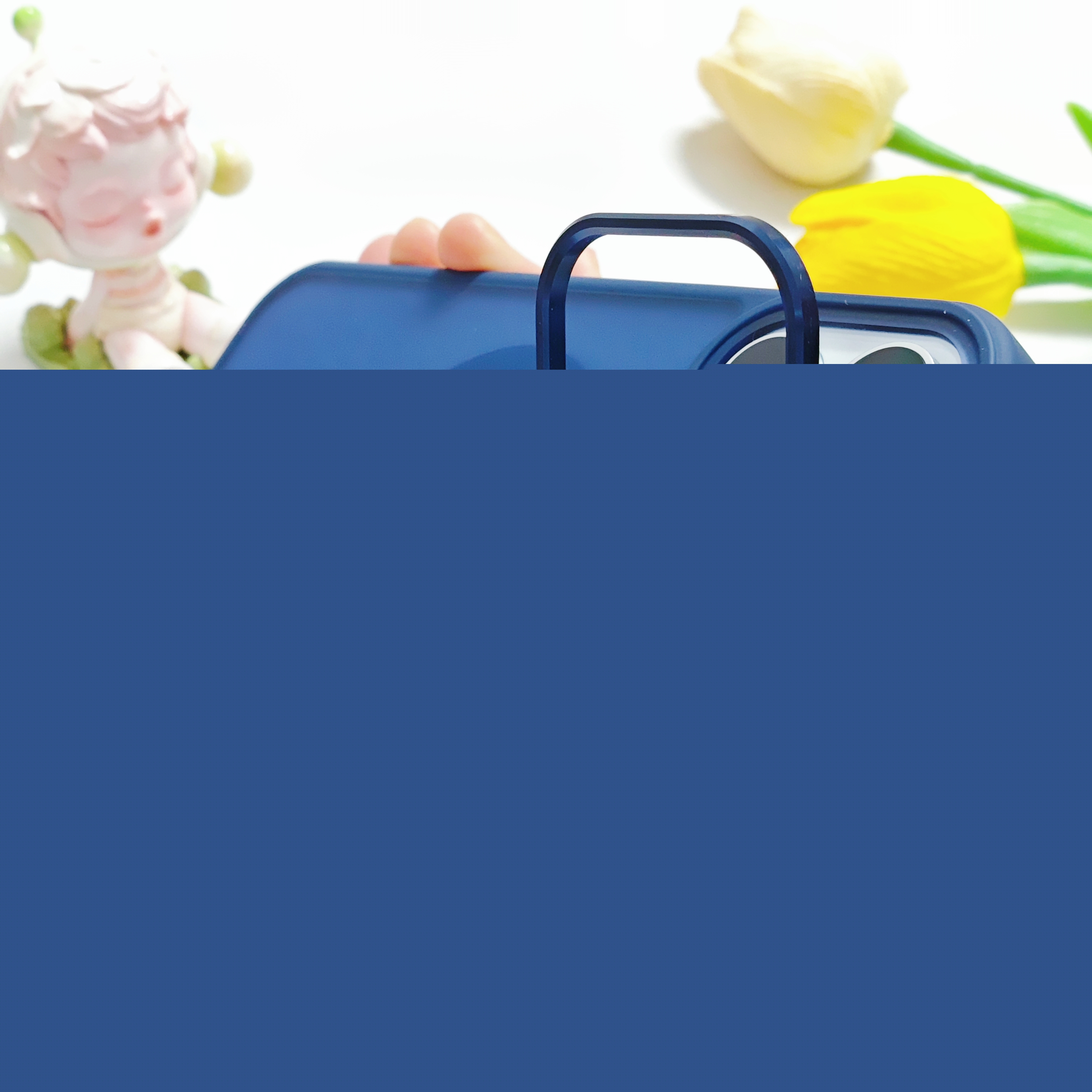 For iPhone 15 Pro Max Magnetic Case, Compatible with Magsafe Translucent Slim Fit Camera Kickstand Anti-Scratch Drop Protection Hard PC Back Cover for Apple iPhone 15 Pro Max, Darkblue