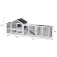 thumbnail image 6 of 113.5" Large Wooden Chicken Coop Outdoor Hen House with Run, Waterproof Roof & Nesting Box,Ramp & Perch for 2–4 Chickens, 6 of 13