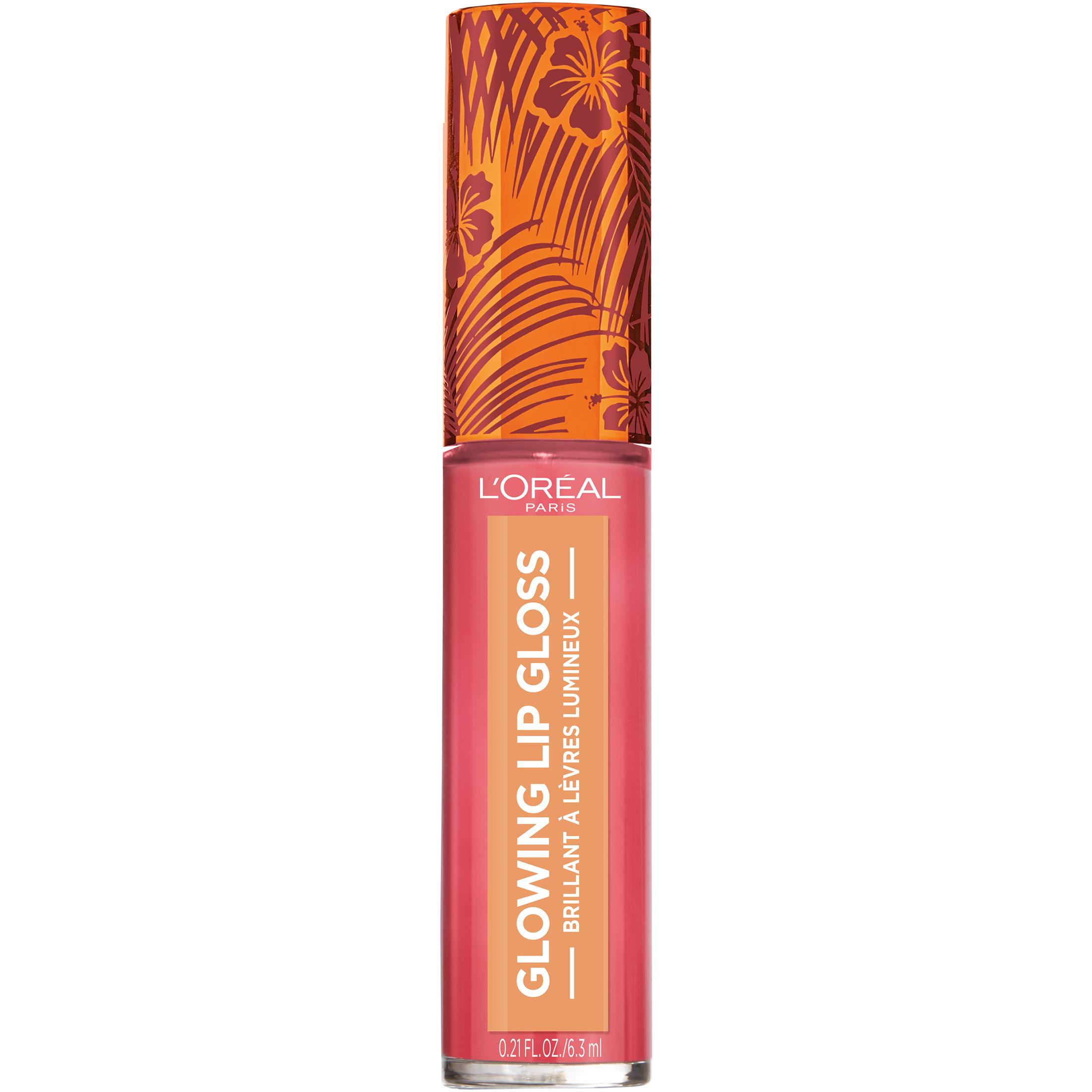 L'Oreal Paris Makeup Summer Belle Makeup Collection Glowing Lip Gloss, Tropic Like Its Hot - image 5 of 6
