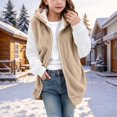 thumbnail image 2 of Goodw7 Girls Fleece Hooded Zip Sleeveless Vest, Flannel Waistcoat with Pockets, Lightweight Cozy Outerwear for Daily Use and Travel, 2 of 5