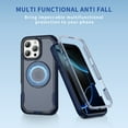 thumbnail image 3 of Dteck Magnetic Case for iPhone 14 Pro Max,Shockproof TPU Matte PC Case 360° Rotatable Ring Holder Kickstand Compatible with Mag Safe Back Cover,Navyblue, 3 of 8