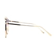 thumbnail image 4 of SA106 Retro Shield Oceanic Lens Oversize Flat Top Metal Sunglasses Gold Purple Orange, 4 of 4