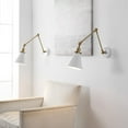 thumbnail image 5 of JONATHAN Y Rover 7" Classic Industrial Metal Adjustable Arm LED Wall Sconce, White/Brass Gold (Set of 2), 5 of 6