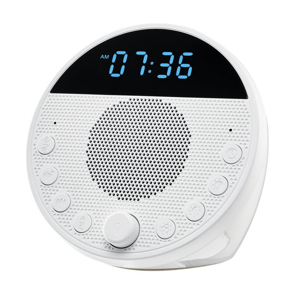 VEVOR Sound Machine, 18 Soothing Sleep Sounds, 7-Color Night Light, 6-in-1 White Noise Sound Machine with Dual Alarms, APP, Auto-Off Timer and Memory Function,for Baby,Adults,Home,Office & Travel