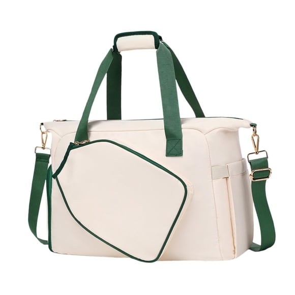 Ruiboury Sac à Raquettes de Pickleball Léger avec Fermeture Éclair Sac à Raquettes de Pickleball Blanc Vert