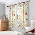 thumbnail image 2 of Yayeee Window Curtains Light Filtering 63"x52" Grommet Panel Pair Home Living Room Decor, Birds Tea Time, 2 of 7