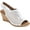 White Full Grain Leather, variant on Women's Rockport Briah Perfed Slingback Wedge Sandal