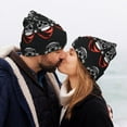 thumbnail image 5 of Lsque Skull santa hat Pattern Knitted Beanie, Unisex Winter Hat, Knit Hat Winter Beanies Thick Fisherman Beanies Cuffed Plain Skull Caps, 5 of 6