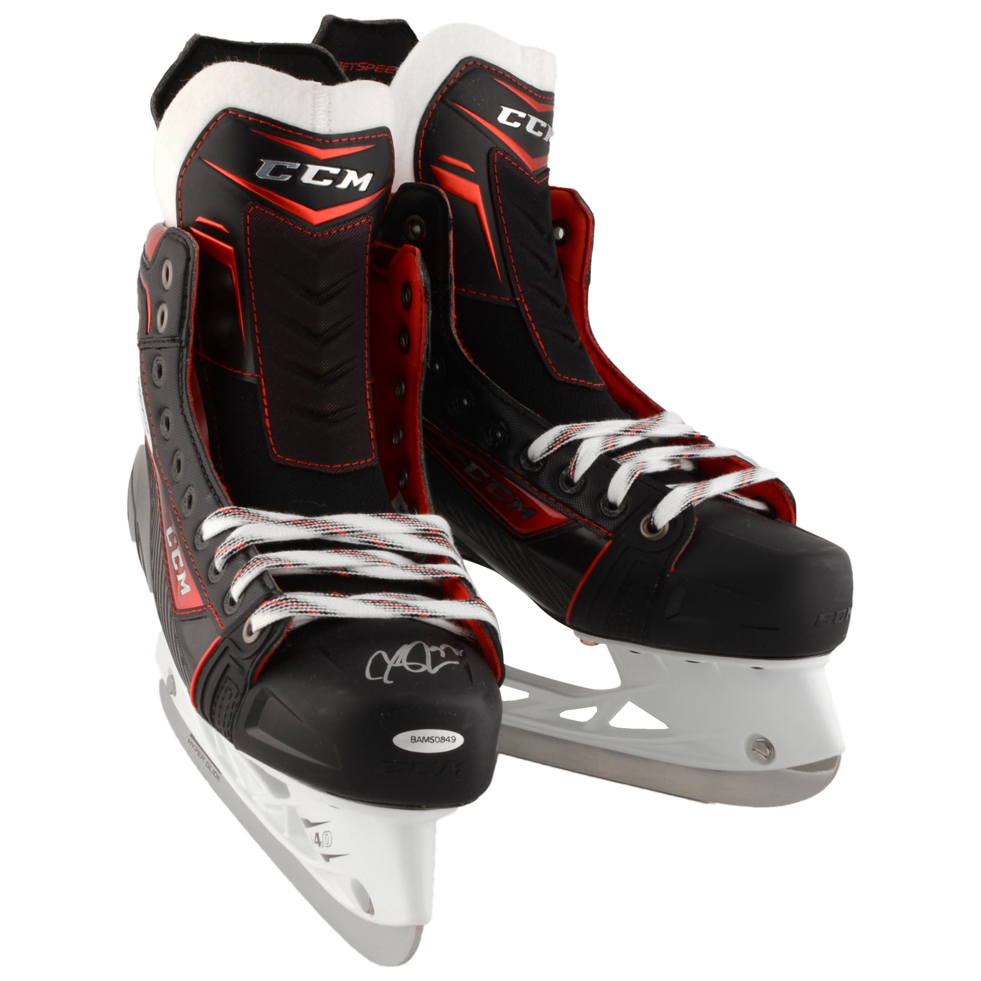 Connor McDavid Edmonton Oilers Fanatics Authentic Autographed CCM Jet Speed Game Model Hockey Skates Upper Deck No Size by Fanatics Authentic