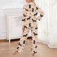 thumbnail image 5 of BOOMNY Womens Pajama Sets 2 Peice Pjs Set for Women Dachshund Graphic Long Sleeve Buttons Sleepwear Tops Pants Homewear Loungewear Sets, 5 of 5