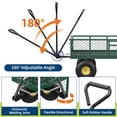 thumbnail image 5 of 900 LBS Garden Dump Cart with Removable Sidewalls, Heavy Duty Steel Dump Wagon with 180° Swivel Handle & 10 in Tires Yard Cart Utility Wheelbarrow for Backyard Farm, 5 of 8