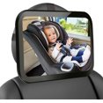 thumbnail image 1 of 1 espejo retrovisor para asiento trasero de bebé, tamaño grande, irrompible, ajustable a 360 grados., 1 of 5