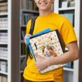 thumbnail image 5 of HELLHERO Hamster Pattern Polyester Book Cover Sleeve Pouch for Fater Vintage for Office Pocket, 11.42 x 8.66 Inch, 5 of 8