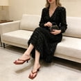 thumbnail image 4 of Thong Sandals for Women,Summer Heels,Sandal Heels,Short Heels for Women,Cute Heels,Women's Kitten Heels Flip Flops Square Toe Low Heels Slip On Comfortable Summer Thong Heeled Sandals,Brown,7.5, 4 of 6