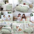 thumbnail image 6 of Flower Green Bedding 3 Piece Duvet Cover Set California King, Blue Pink Daisy Wildflower Floral Botanical Soft Microfiber Comforter Cover with Zipper Closure & Pillowcases, FadeResistant Quilt Cover, 6 of 9