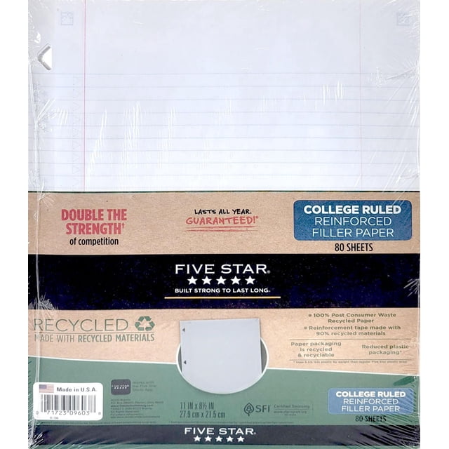 Five Star Recycled Refill Paper