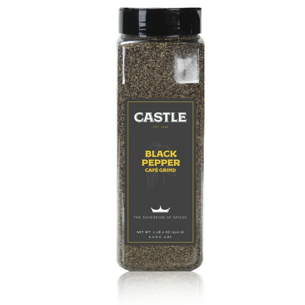Castle Foods Black Pepper Cafe Grind Premium Restaurant Quality Low