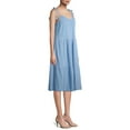 thumbnail image 4 of Time and Tru Women's Tiered Tie Sleeve Midi Dress, 4 of 6
