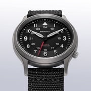 BERNY Titanium Watches for Men, Japanese Quartz Movement Men's Field Watch, 5ATM Waterproof Military Wristwatch for Men, Analog Sport Watches, Black