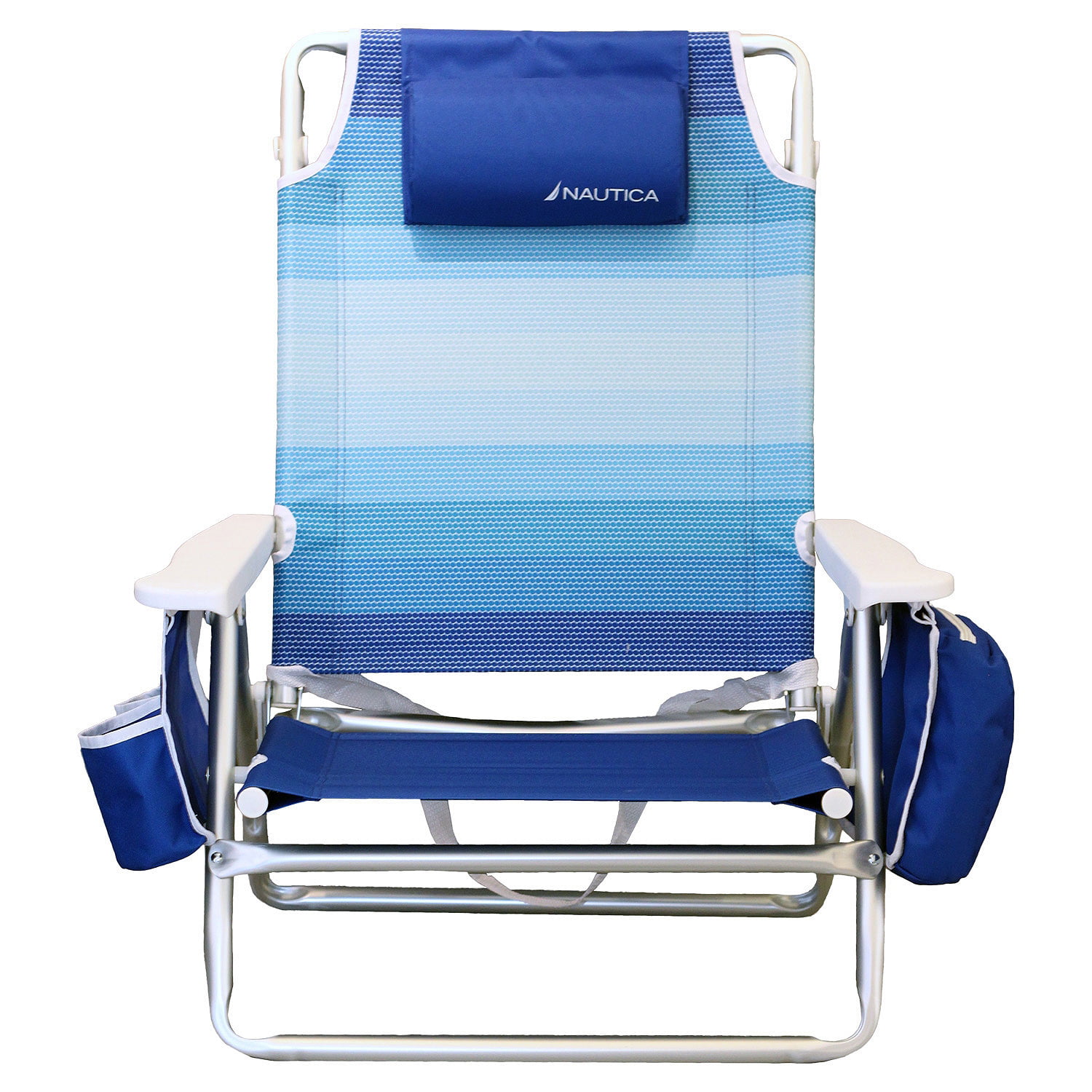 NEW Nautica Beach Lounge Patio Pool Recliner Chair Lightweight+Insulated Cooler 