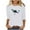 White Plus Size Blouse for Women_s, variant on CYMMPU Loose Fit Crew Neck Spring Tops Summer Fashion Shirts Floral Printed Blouses for Women Dressy Casual 3/4 Sleeve T-Shirts Lightweight Basic T-Shirts XL