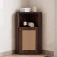 thumbnail image 2 of MIDOQIN 31.89" Bathroom Corner Cabinet, Farmhouse Floor Corner Cabinet with Rattan Barn Door and Adjustable Shelf, Narrow Corner Storage Organizer for Bathroom, Living Room, Kitchen, 2 of 8