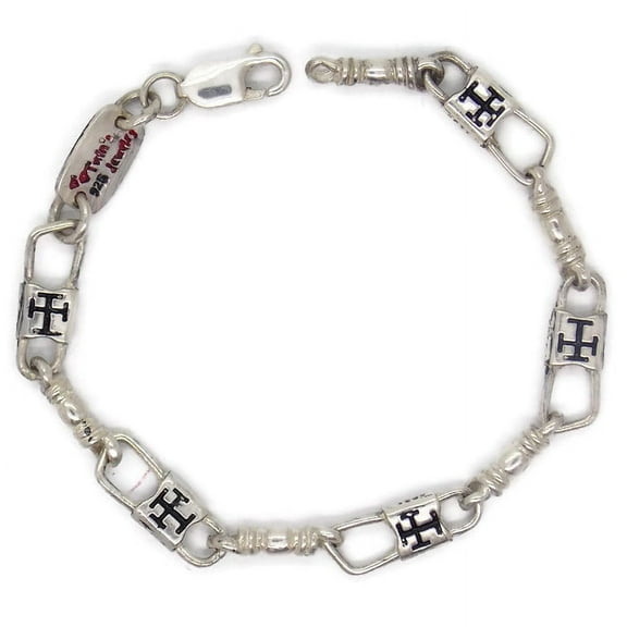 ACTS Bracelet Fishers of Men Sterling Silver Byzantine Cross Design with logo!!