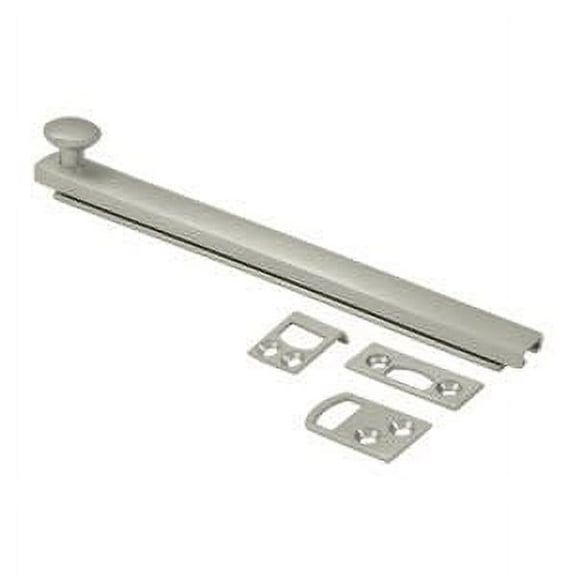 Deltana 6SBCS15 6" Surface Bolt; Concealed Screw; Heavy Duty; Satin Nickel Finish